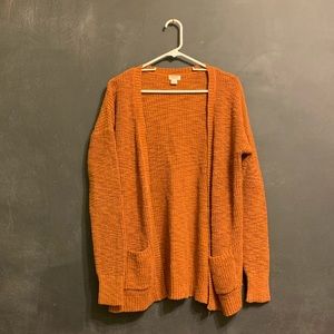 Orange long cardigan